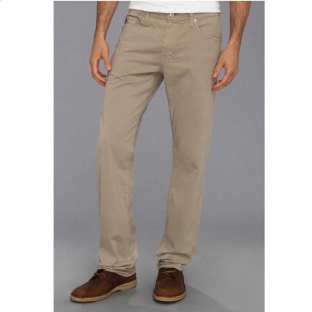 AG The Protege Straight Leg Pants Sateen In Cornsilk